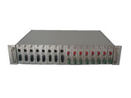 Chiny Automatycznie identyfikuj pojedynczy konwerter światłowodowy z jednym mocowaniem 19-calowy standardowy 2U 16 gniazd firma